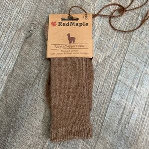 Red Maple Alpaca Copper Crew Socks